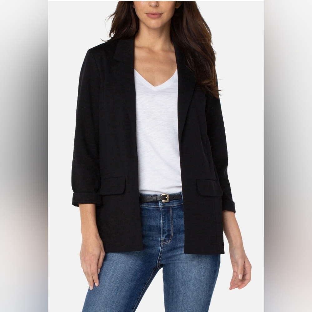 Liverpool Boyfriend Blazer - Black, size xs